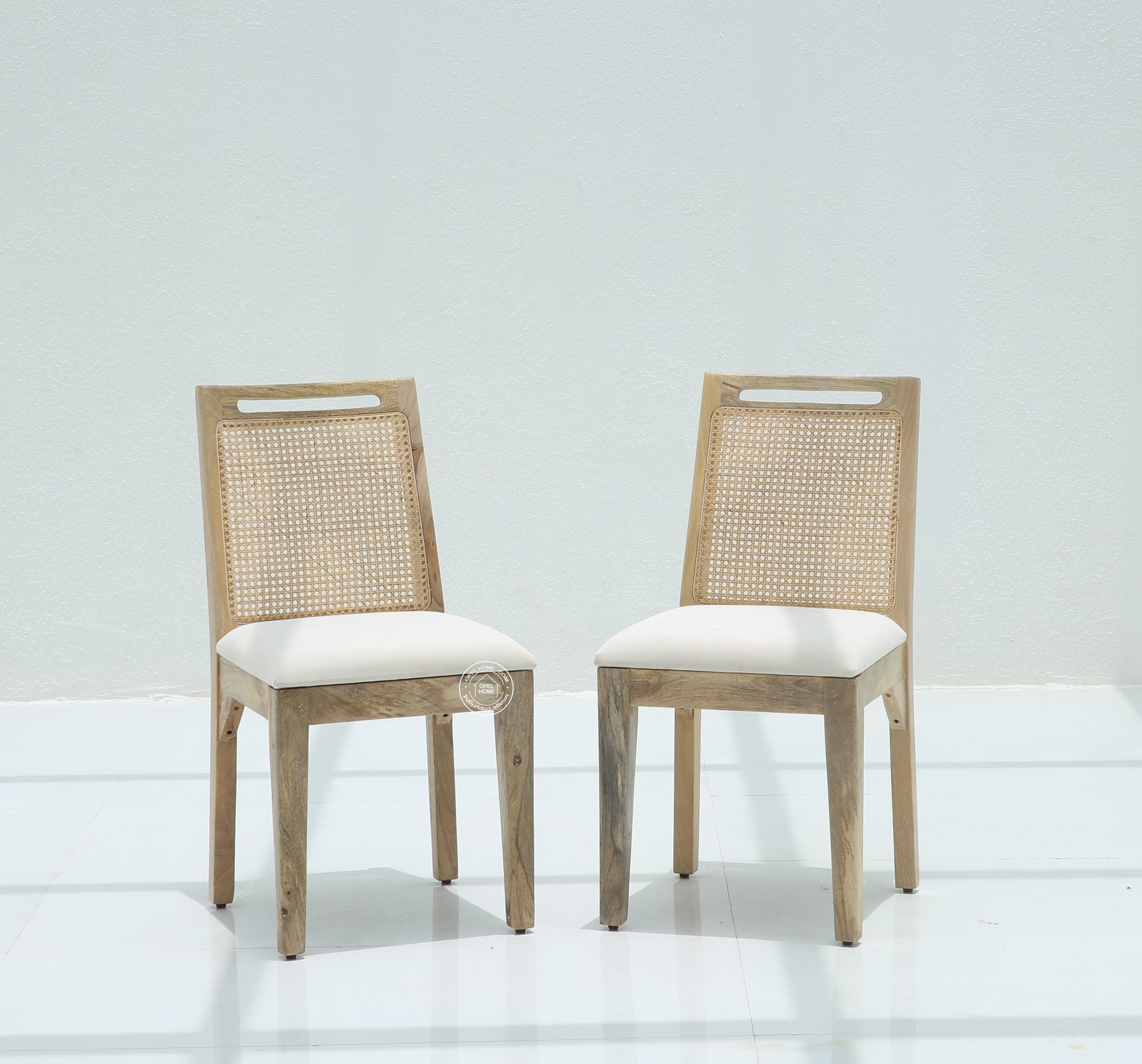 Bettles Rattan Wooden Dining Chair – (Only one pcs) | Opelhome UAE