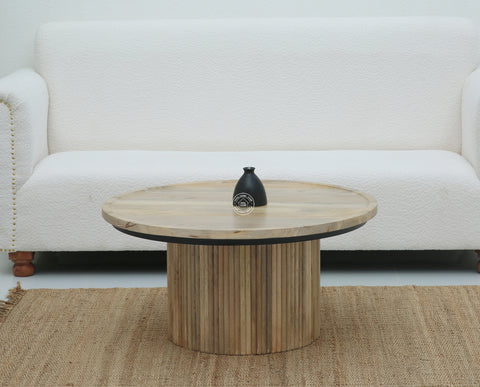 Glennis Wood Round Coffee Table
