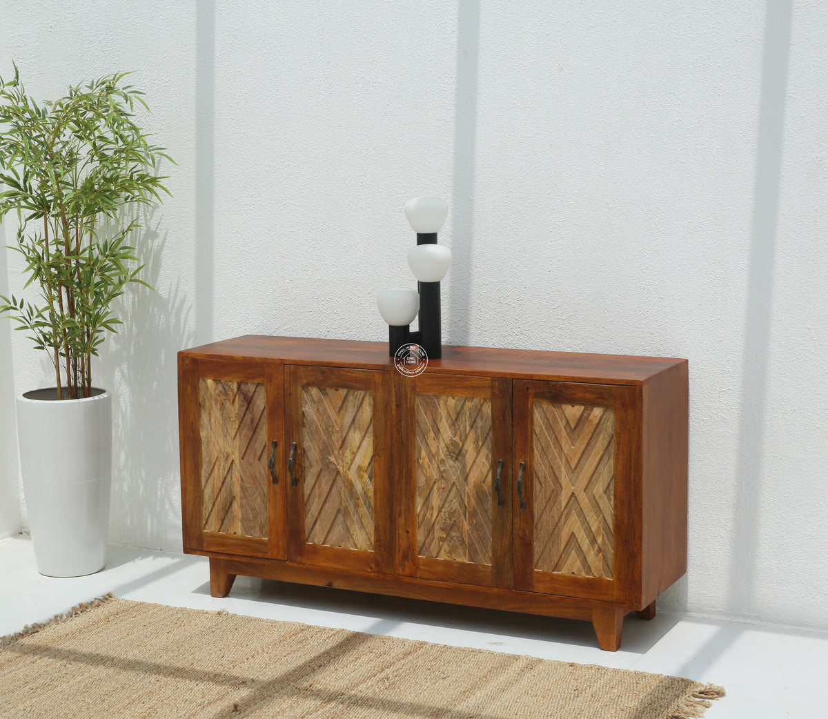 Pearl 4-Doors Wooden Sideboard