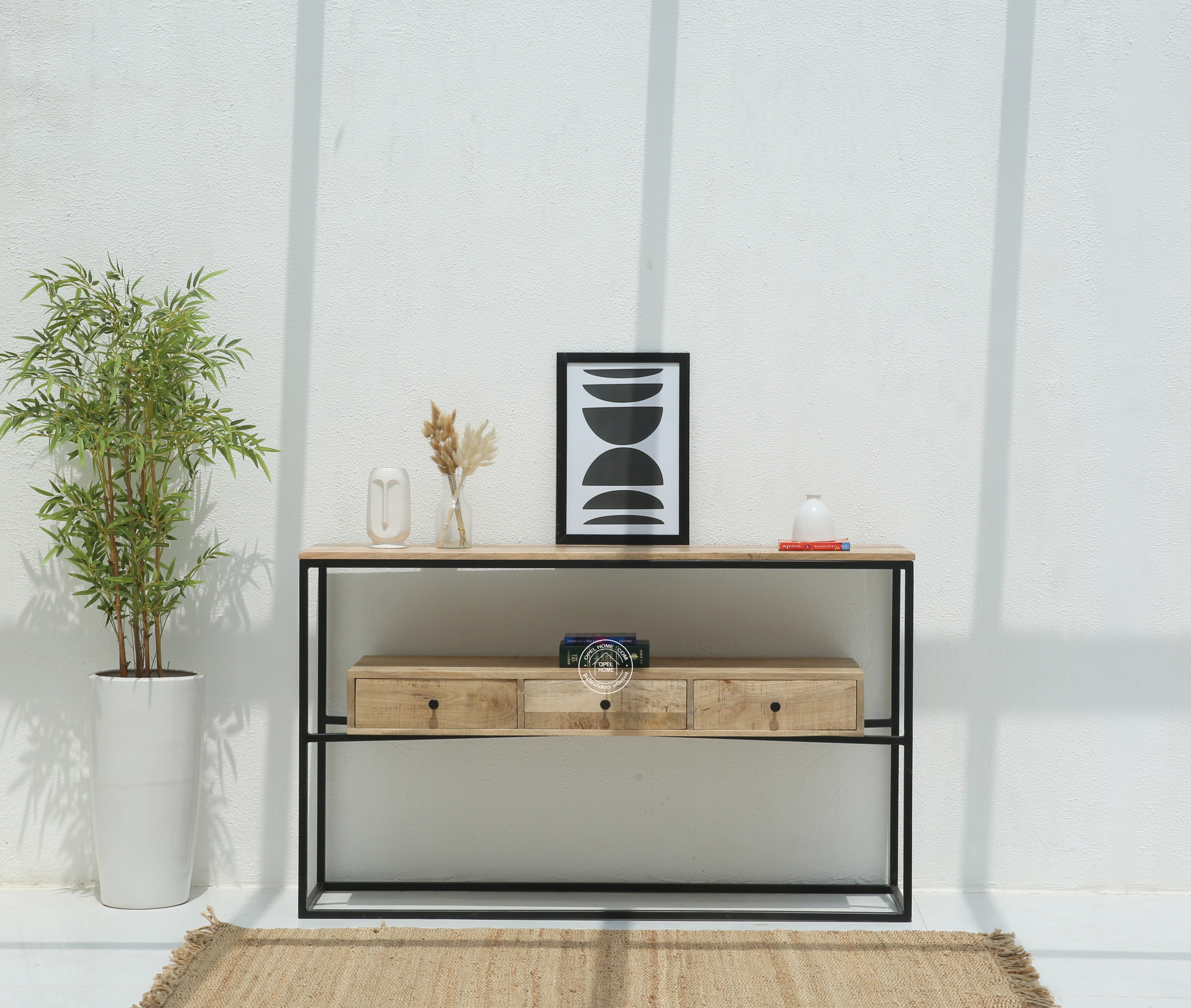 Semper Four Drawers Industrial Console