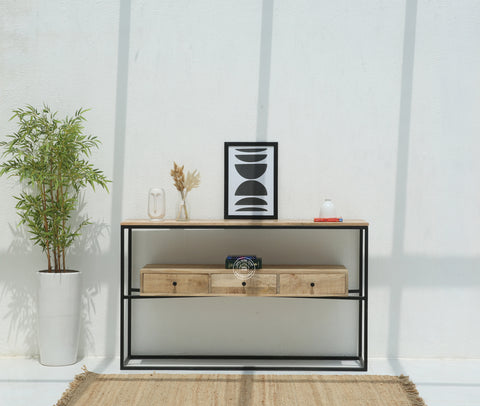 Semper Four Drawers Industrial Console