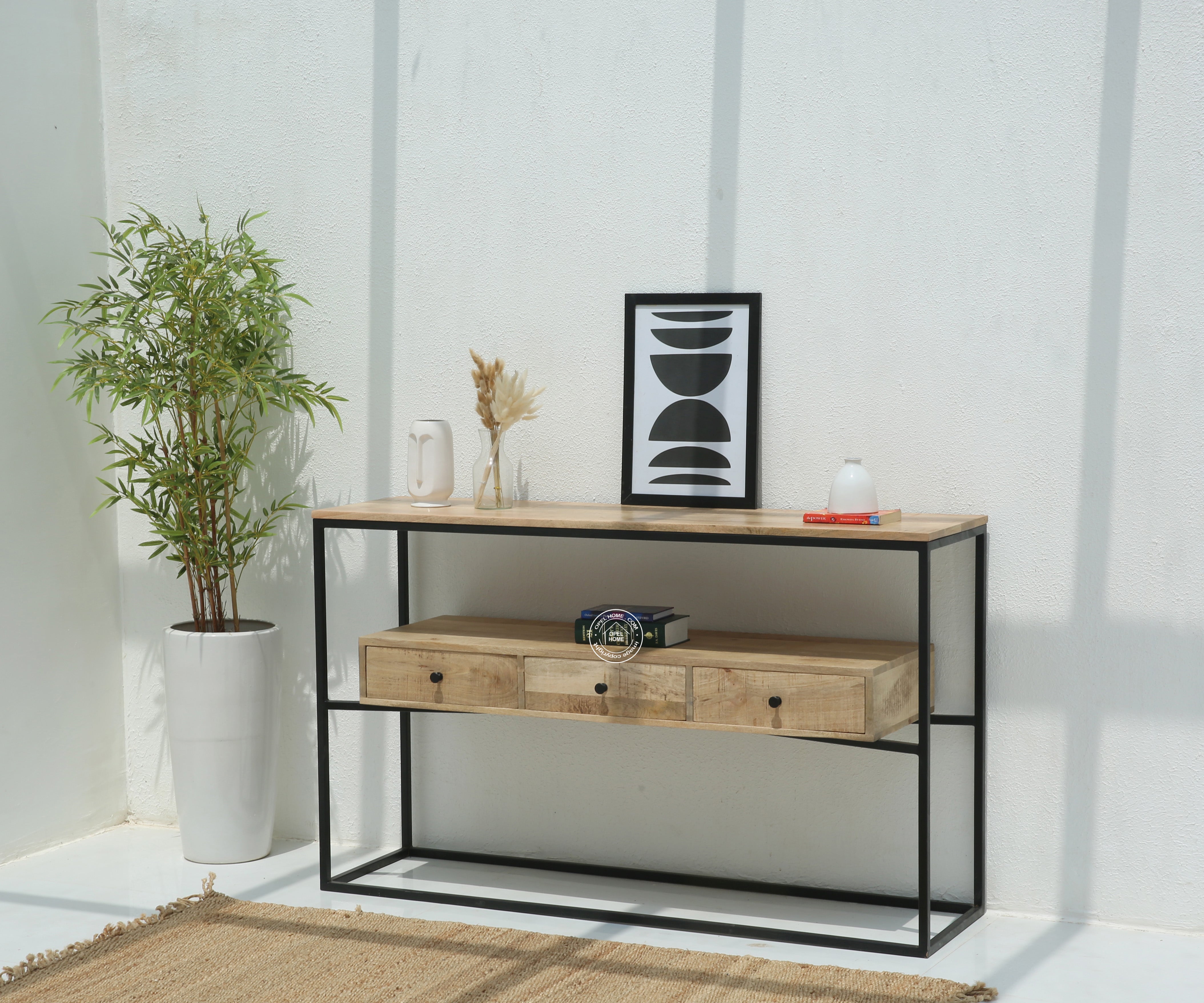 Semper Four Drawers Industrial Console