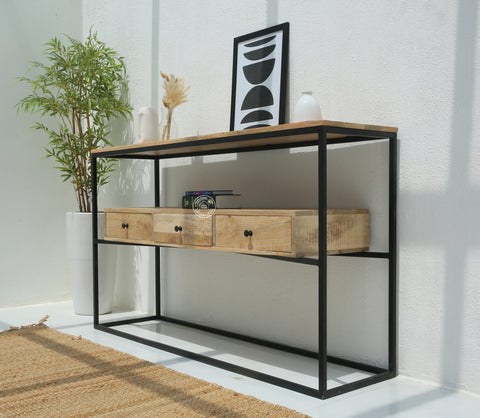 Semper Four Drawers Industrial Console
