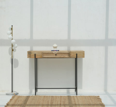 Eco Wooden Console Table with Drawers