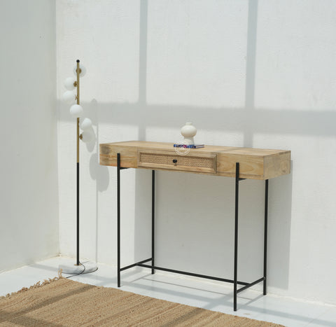 Eco Wooden Console Table with Drawers