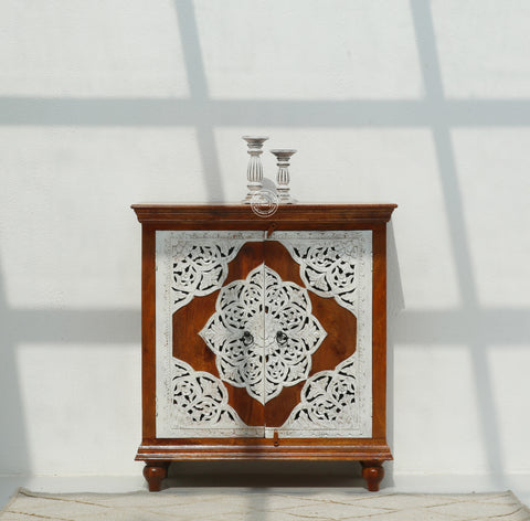 Adlar wooden 4 door carved Sideboard