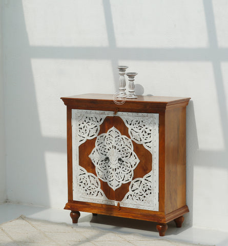 Adlar wooden 4 door carved Sideboard