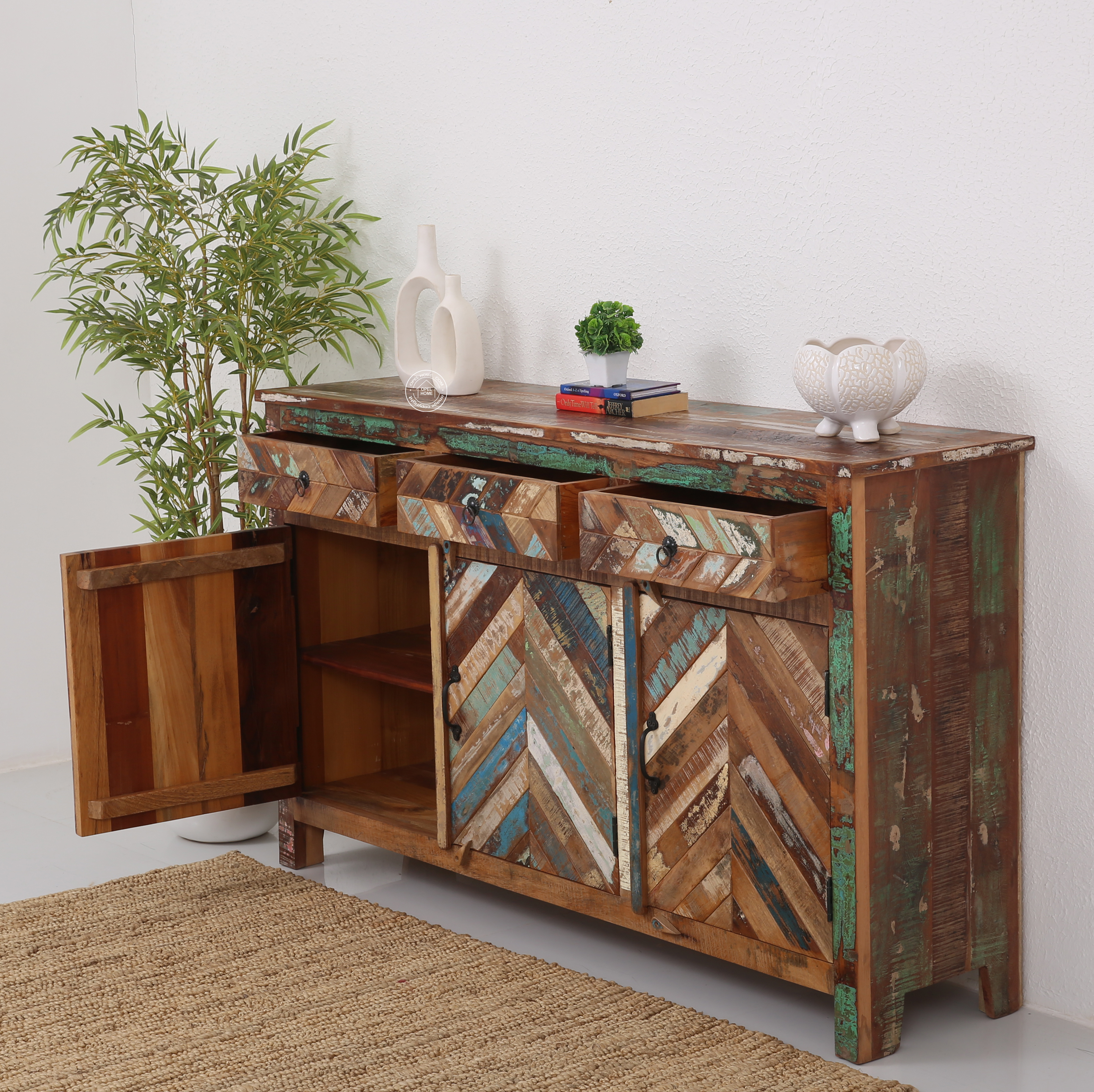 Herrin old wood 3 door 3 drawer cabinet & Sideboard