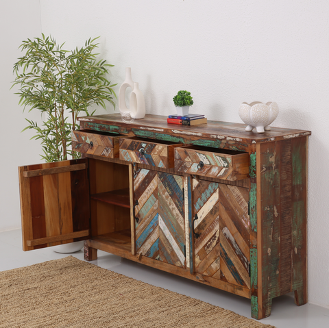 Herrin old wood 3 door 3 drawer cabinet & Sideboard