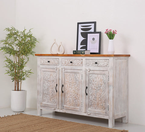Iris wooden 3 door 3 Drawers Sideboard (Multiple Colors Options).