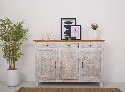 Iris wooden 3 door 3 Drawers Sideboard (Multiple Colors Options).