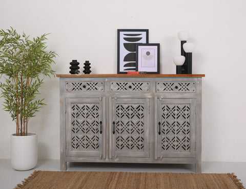 Delia wooden 3 door 3 drawer Sideboard (Multiple Colors Options)