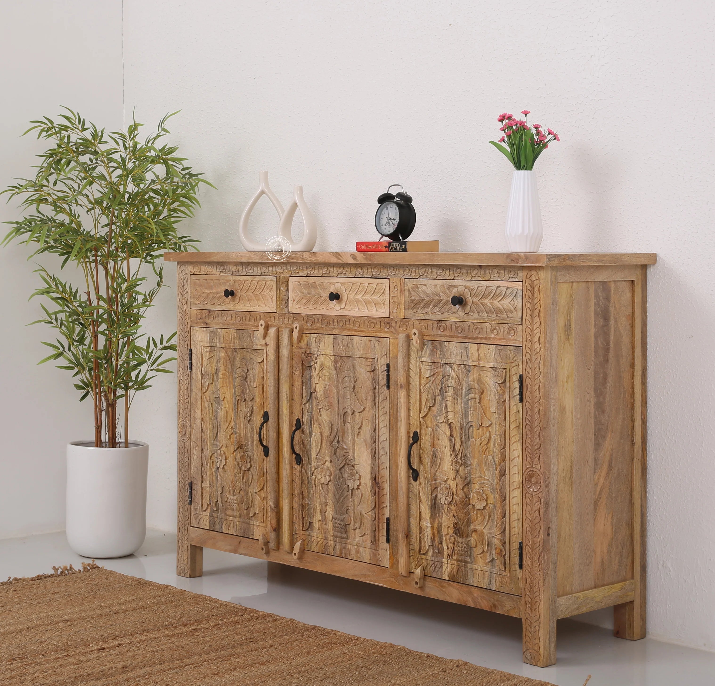 Sparta wooden 3 door 3 drawer Sideboard (Multiple Colors Options)