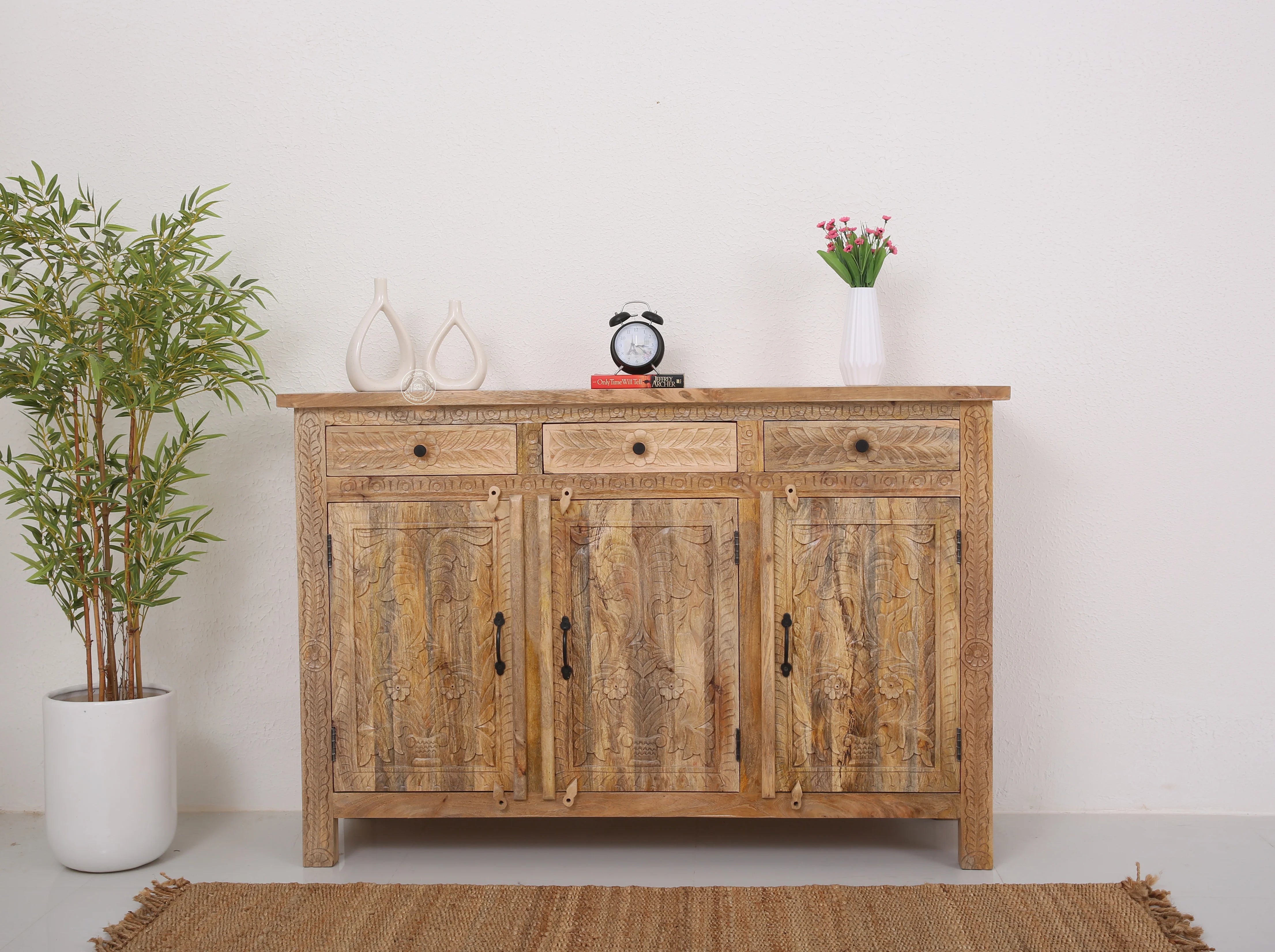 Sparta wooden 3 door 3 drawer Sideboard (Multiple Colors Options)