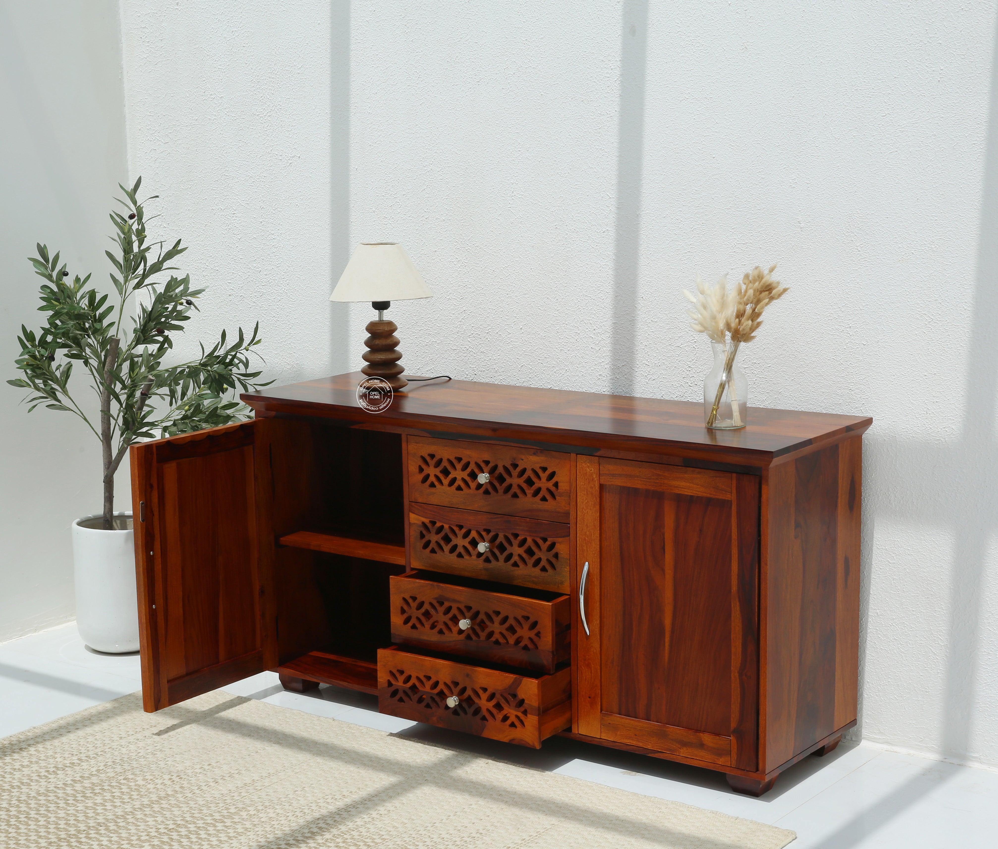 French  wooden 2 door 4 drawer Sideboard