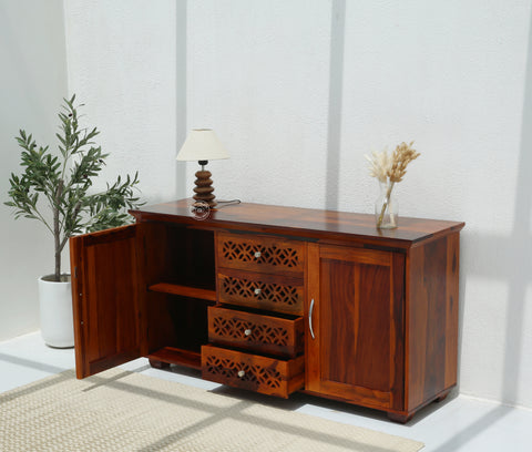 French  wooden 2 door 4 drawer Sideboard