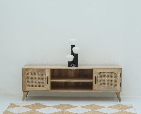 Emerson Rattan Doors TV Unit