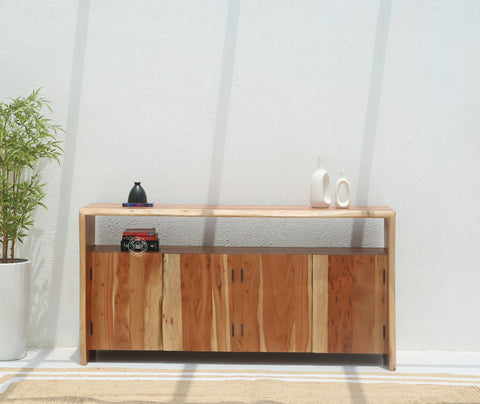 Bold 4 Doors Acacia Wood Sideboard