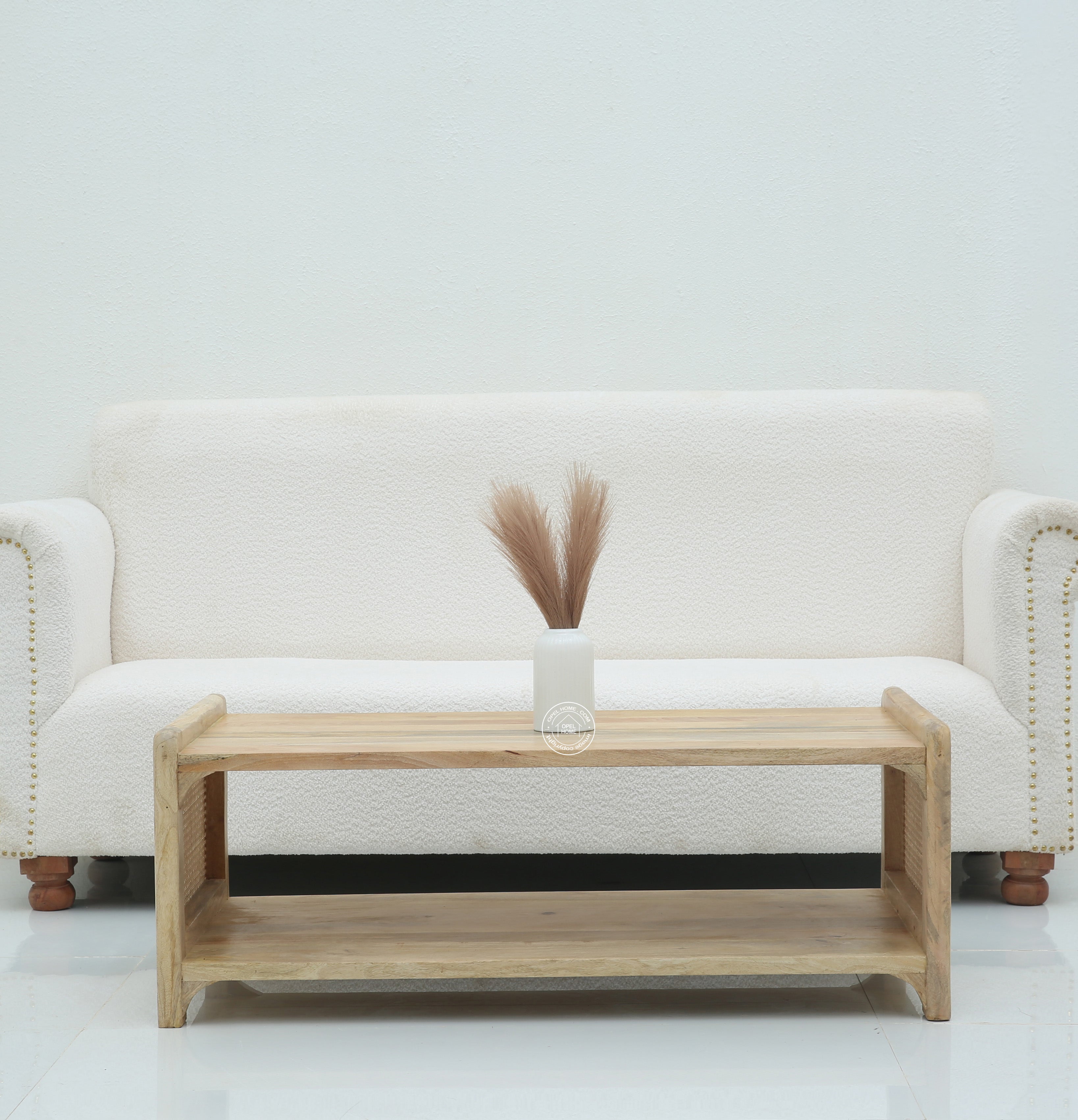 Swenson Rattan Wood Coffee Table