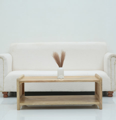 Swenson Rattan Wood Coffee Table