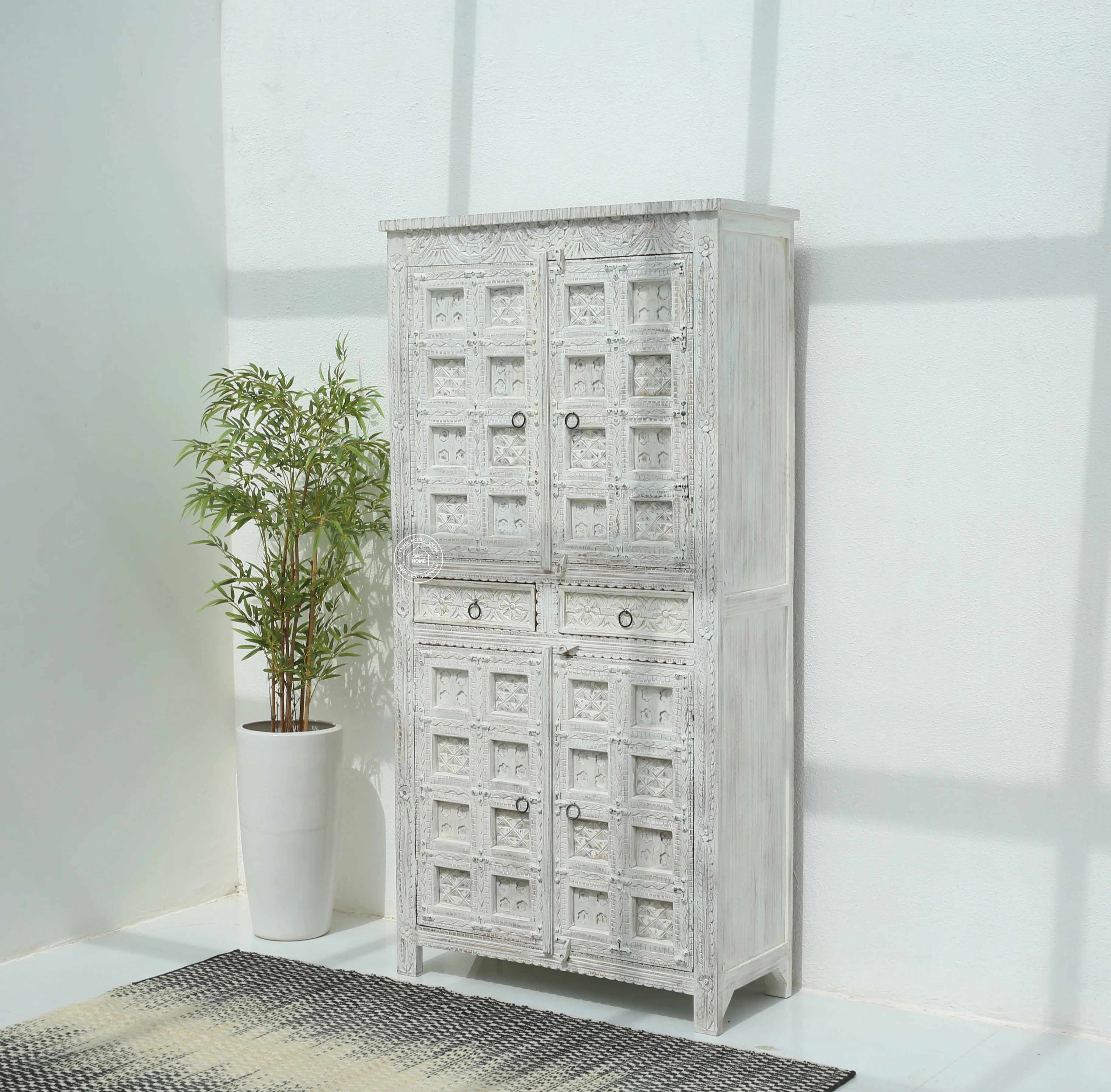 Berry Wooden 4 door 2 drawer  Closet (Multiple Colors Options)