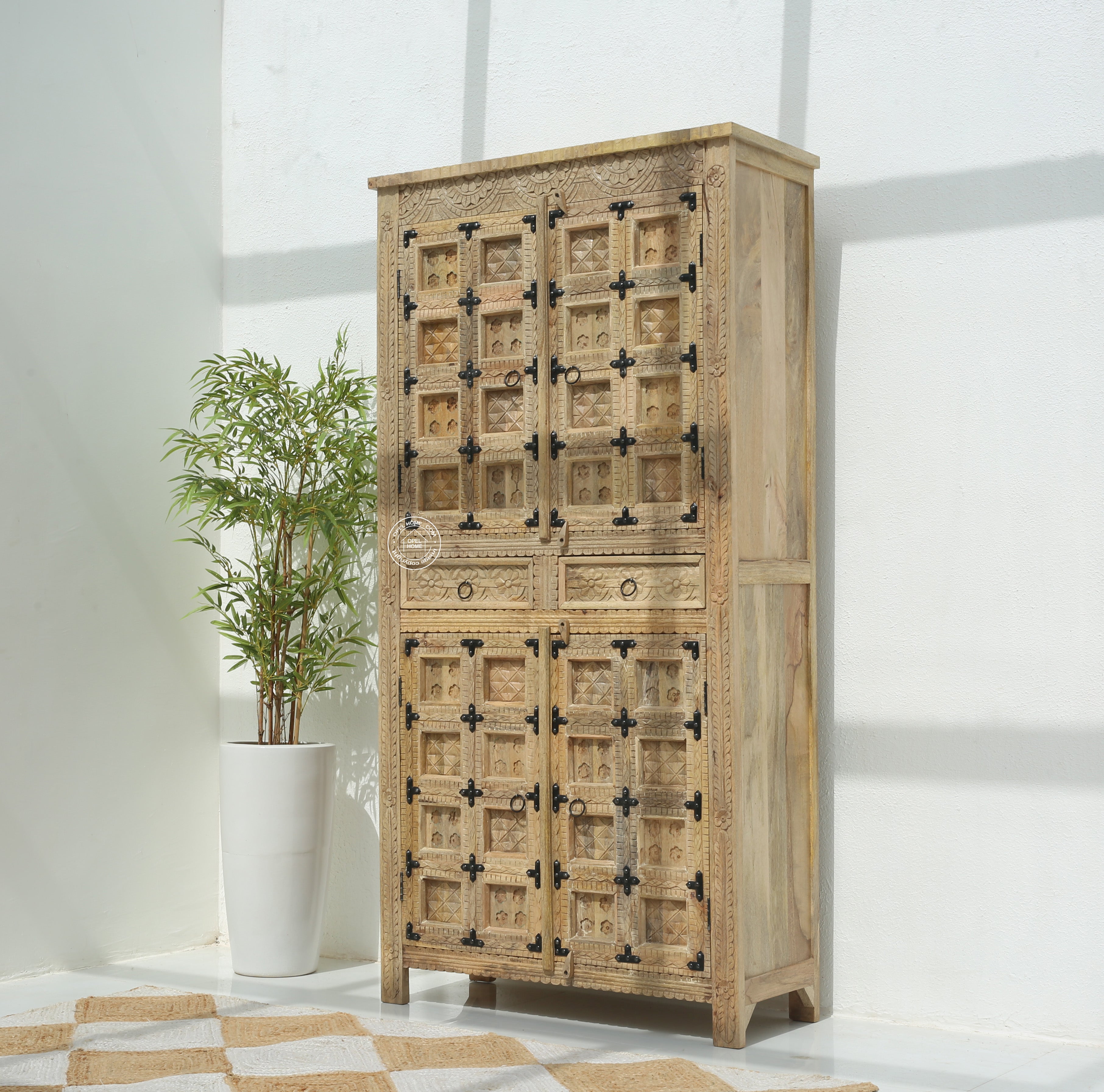 Berry Wooden 4 door 2 drawer  Closet (Multiple Colors Options)