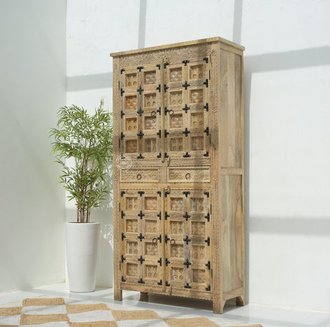 Berry Wooden 4 door 2 drawer  Closet (Multiple Colors Options)