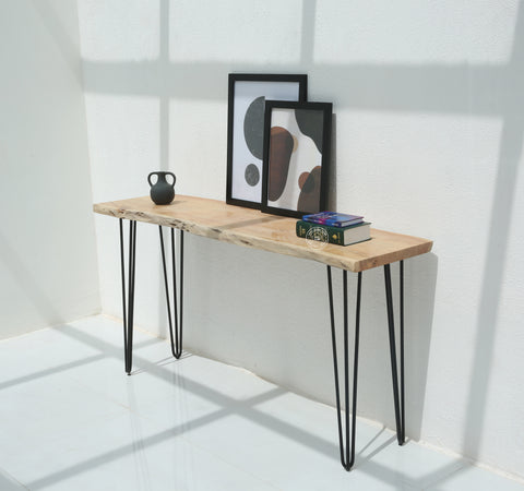 Arnola Wood Console Table – Acacia Wood & Iron, Multiple Sizes | Opelhome UAE