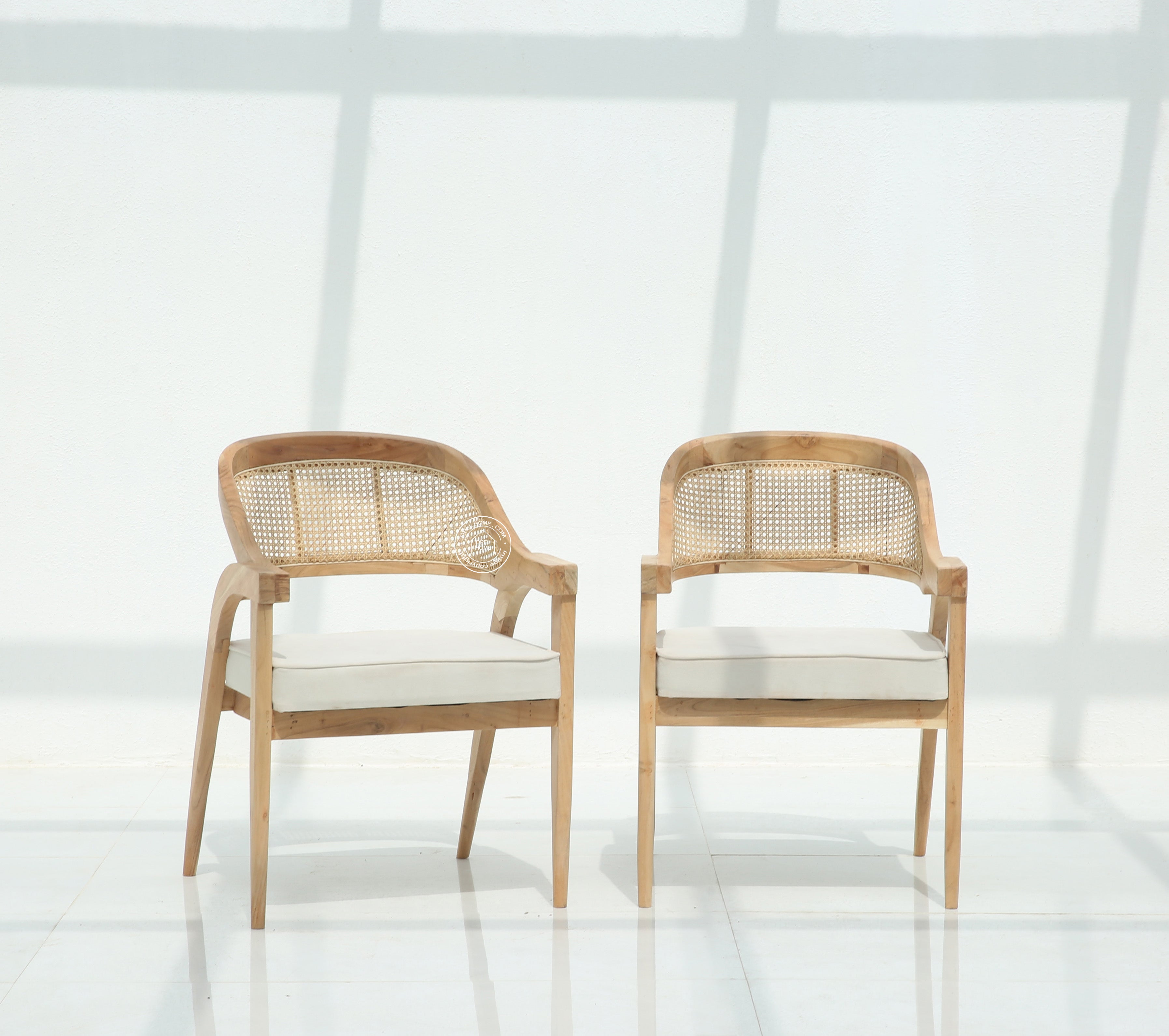 Zeno Acacia Wood Dining Chair – (Only one pcs) | Opelhome UAE