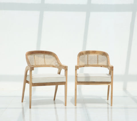 Zeno Acacia Wood Dining Chair – (Only one pcs) | Opelhome UAE