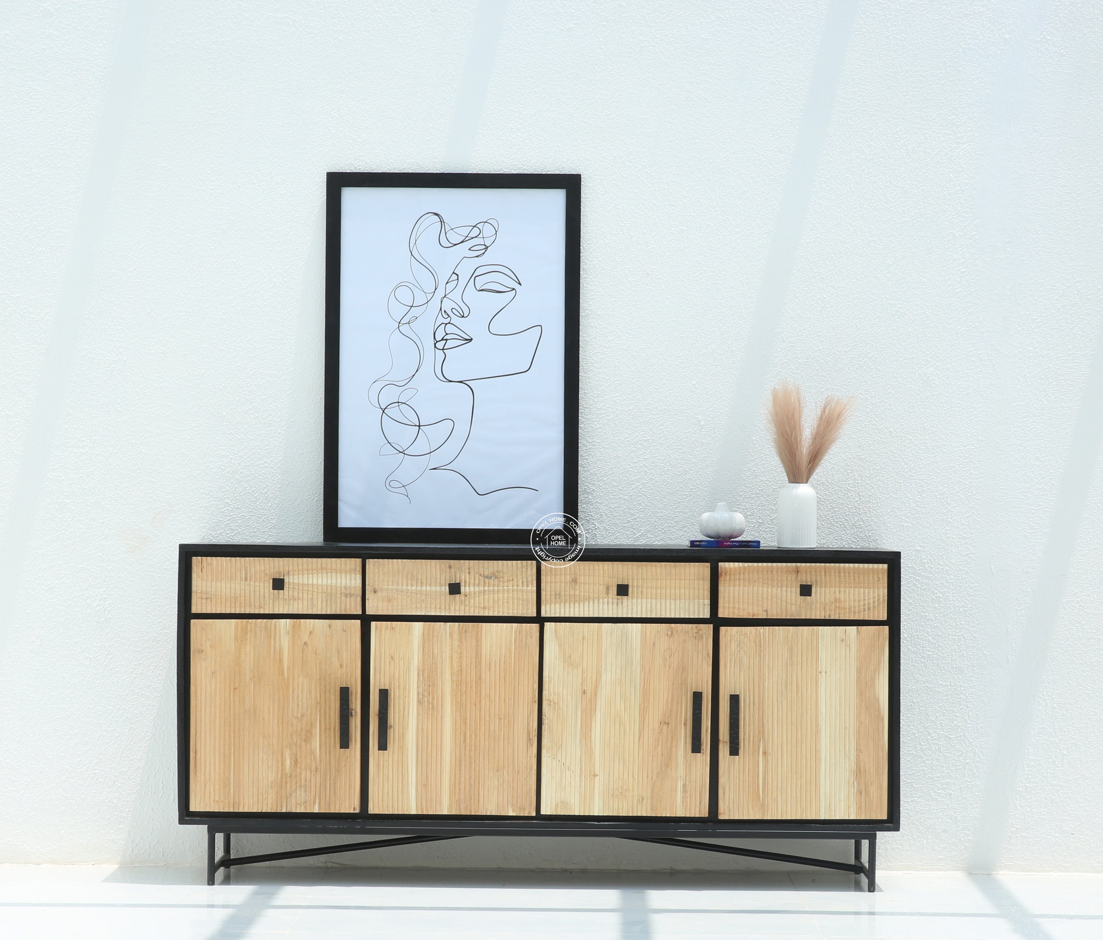 Milen Classic 4 Door Wooden Sideboard & Buffet
