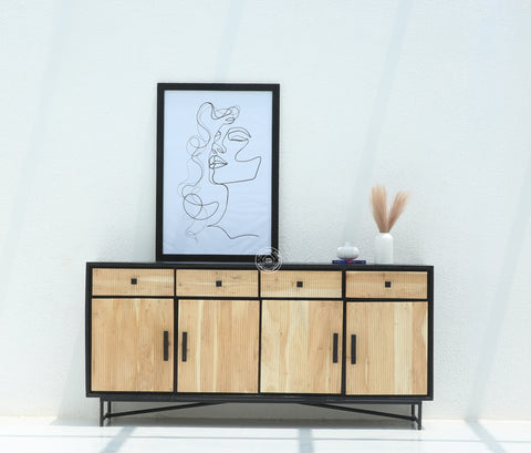 Milen Classic 4 Door Wooden Sideboard & Buffet