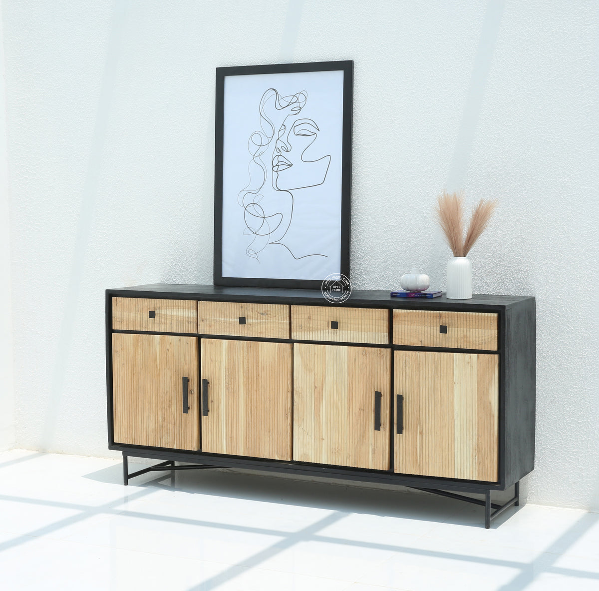Milen Classic 4 Door Wooden Sideboard & Buffet