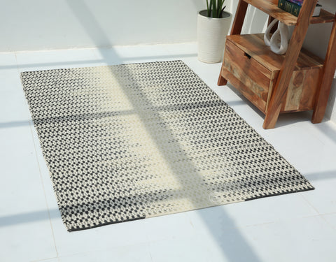 Black White Pure Essence Natural Rug