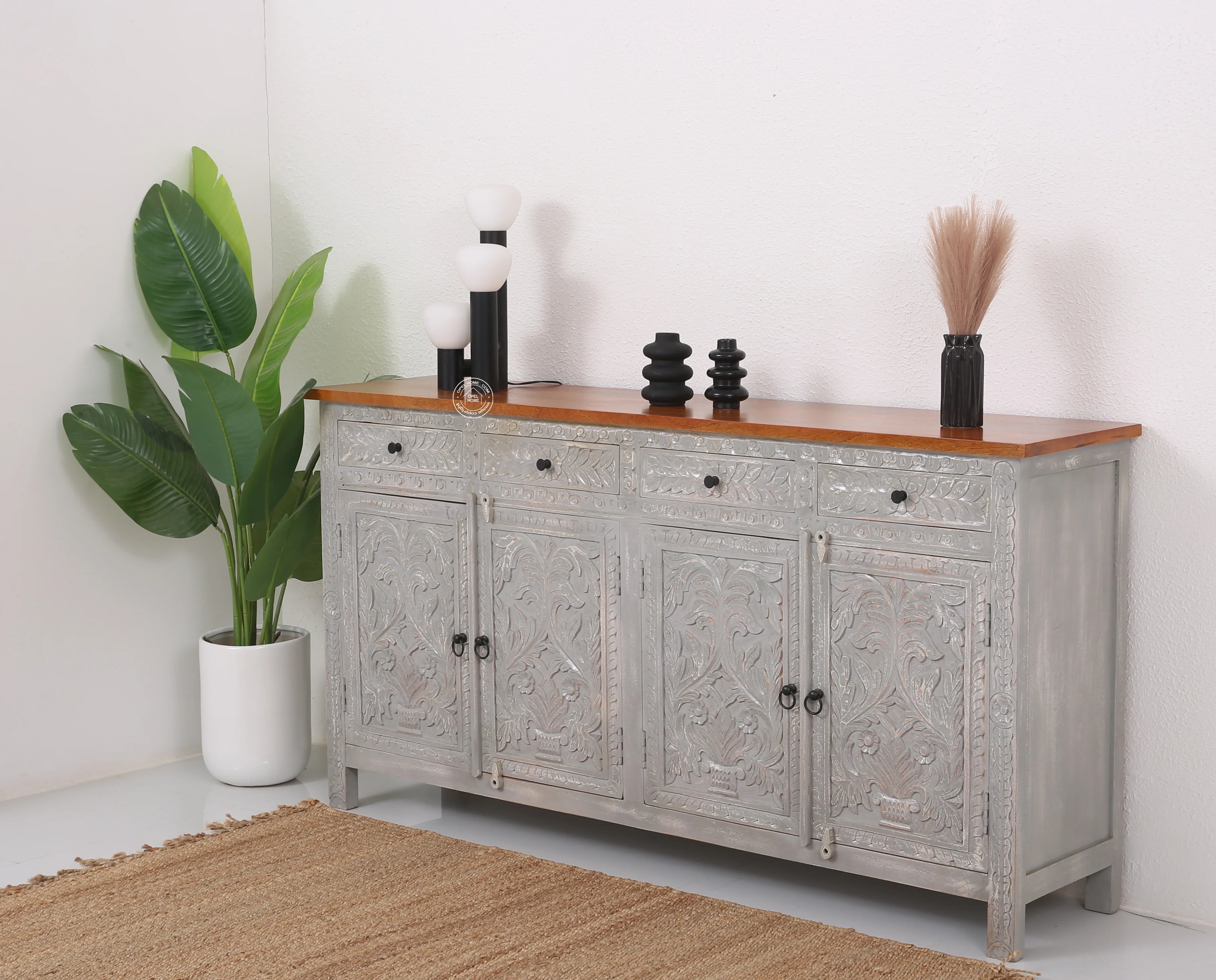 Sparta wooden 4 door 4 drawer Sideboard (Multiple Colors Options)