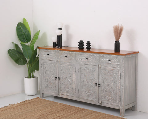 Sparta wooden 4 door 4 drawer Sideboard (Multiple Colors Options)
