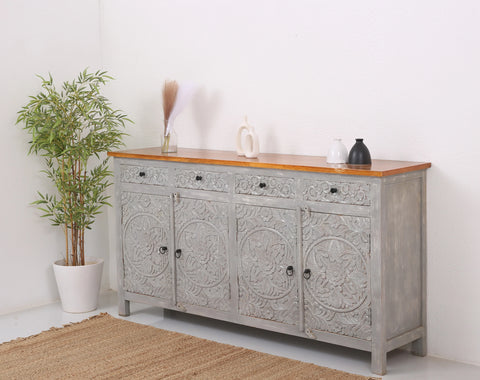 Oslo wooden 4 door 4 Drawers Sideboard (Multiple Colors Options)