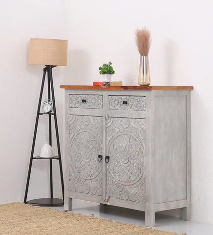 Oslo wooden 2 door 2 Drawers cabinet (Multiple Colors Options)