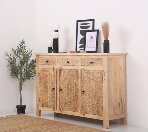 Oslo wooden 3 door 3 Drawers Sideboard (Multiple Colors Options)
