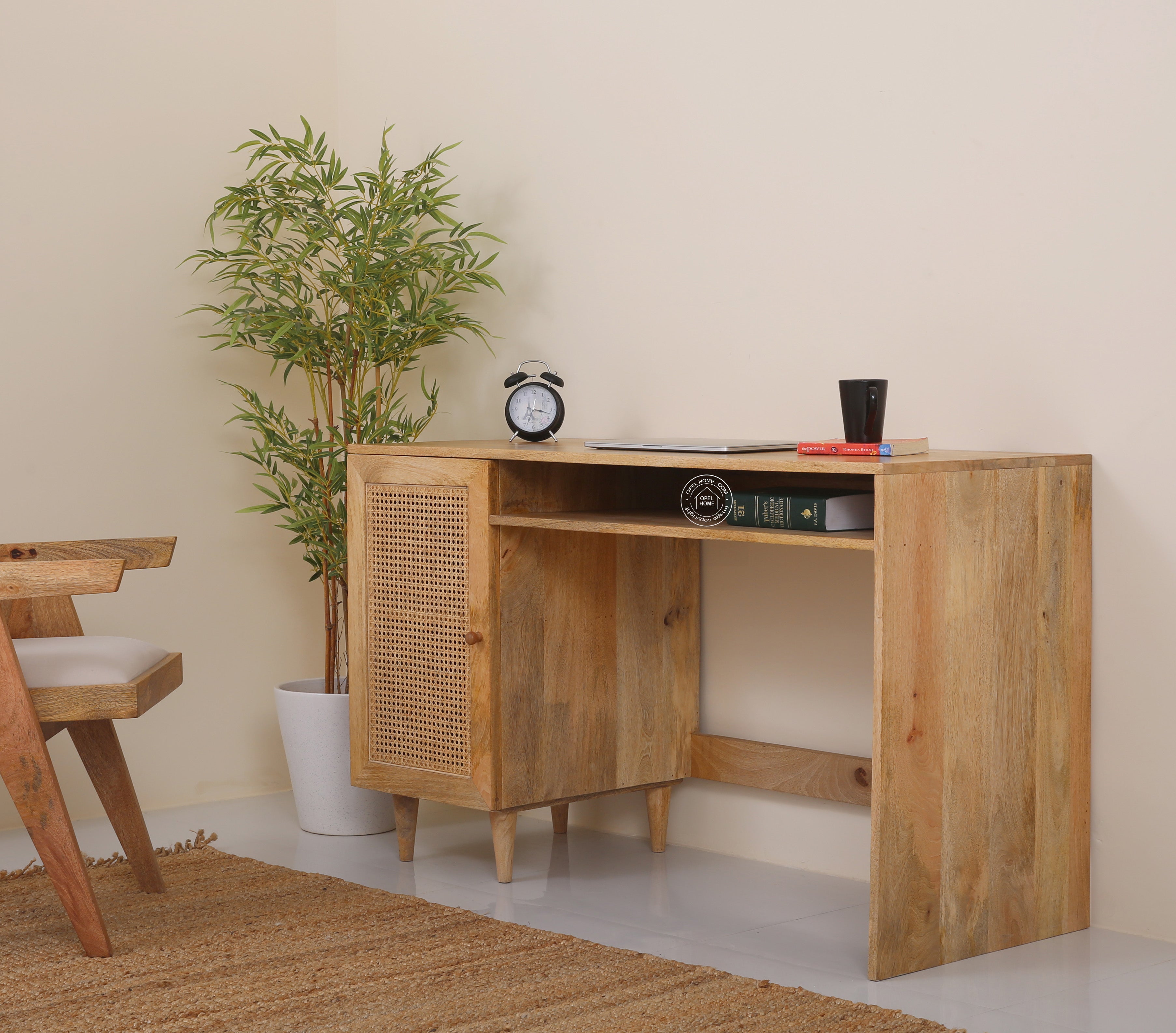 Grayton Rattan Door Wooden Desk