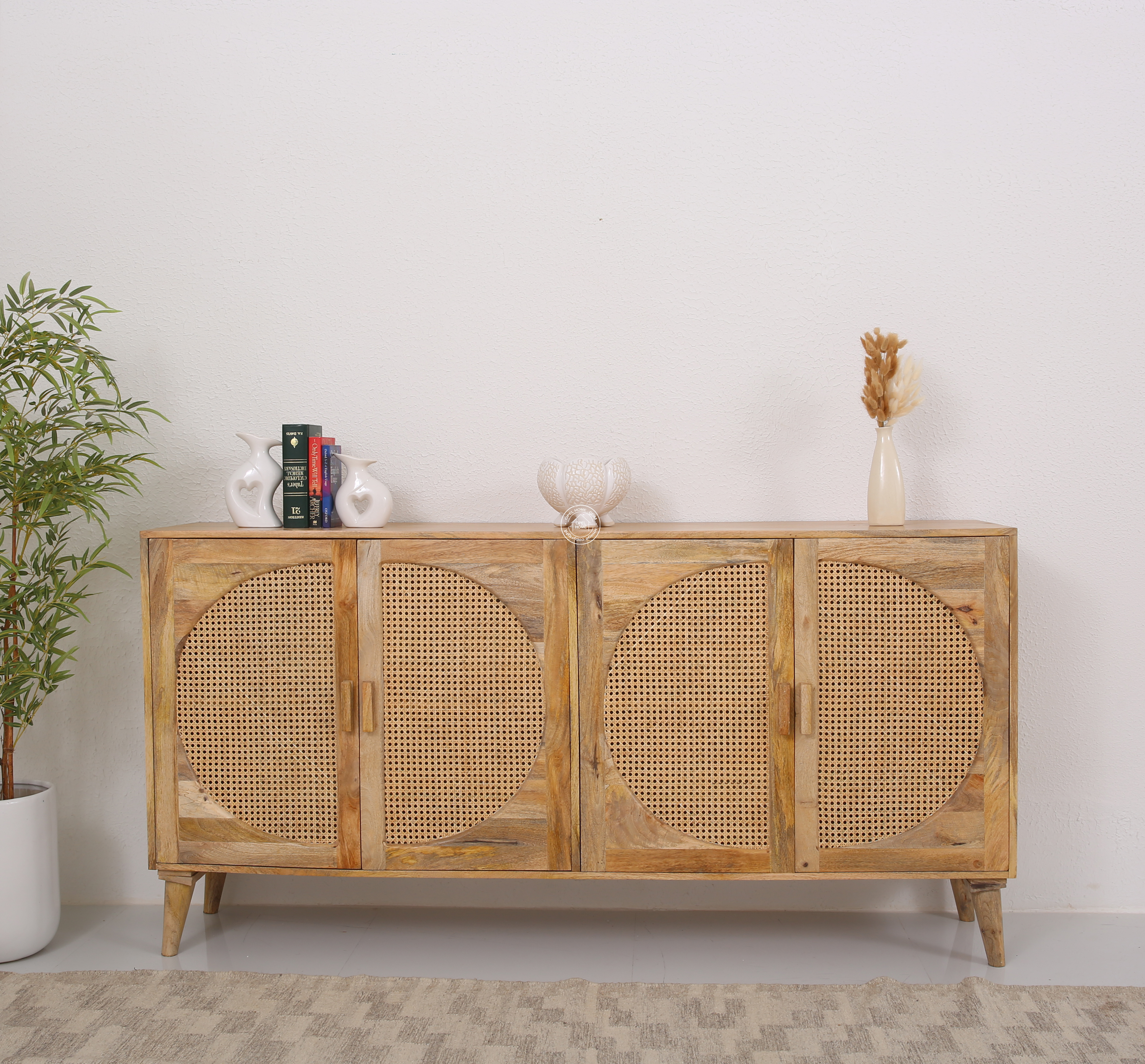 Cloud Four Doors Rattan Sideboard