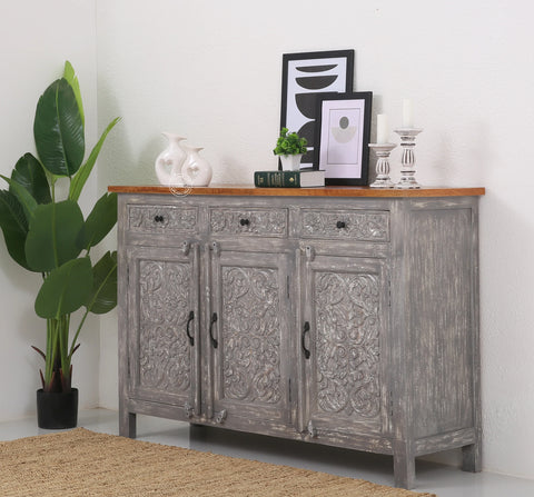 Iris wooden 3 door 3 Drawers Sideboard (Multiple Colors Options).