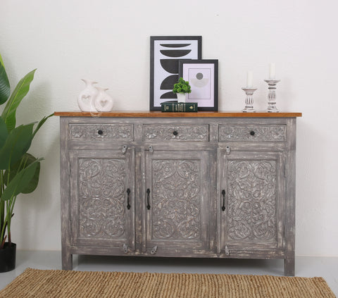 Iris wooden 3 door 3 Drawers Sideboard (Multiple Colors Options).