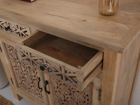 Ashara wooden 2 door 2 drawer Sideboard (Multiple Colors Options).