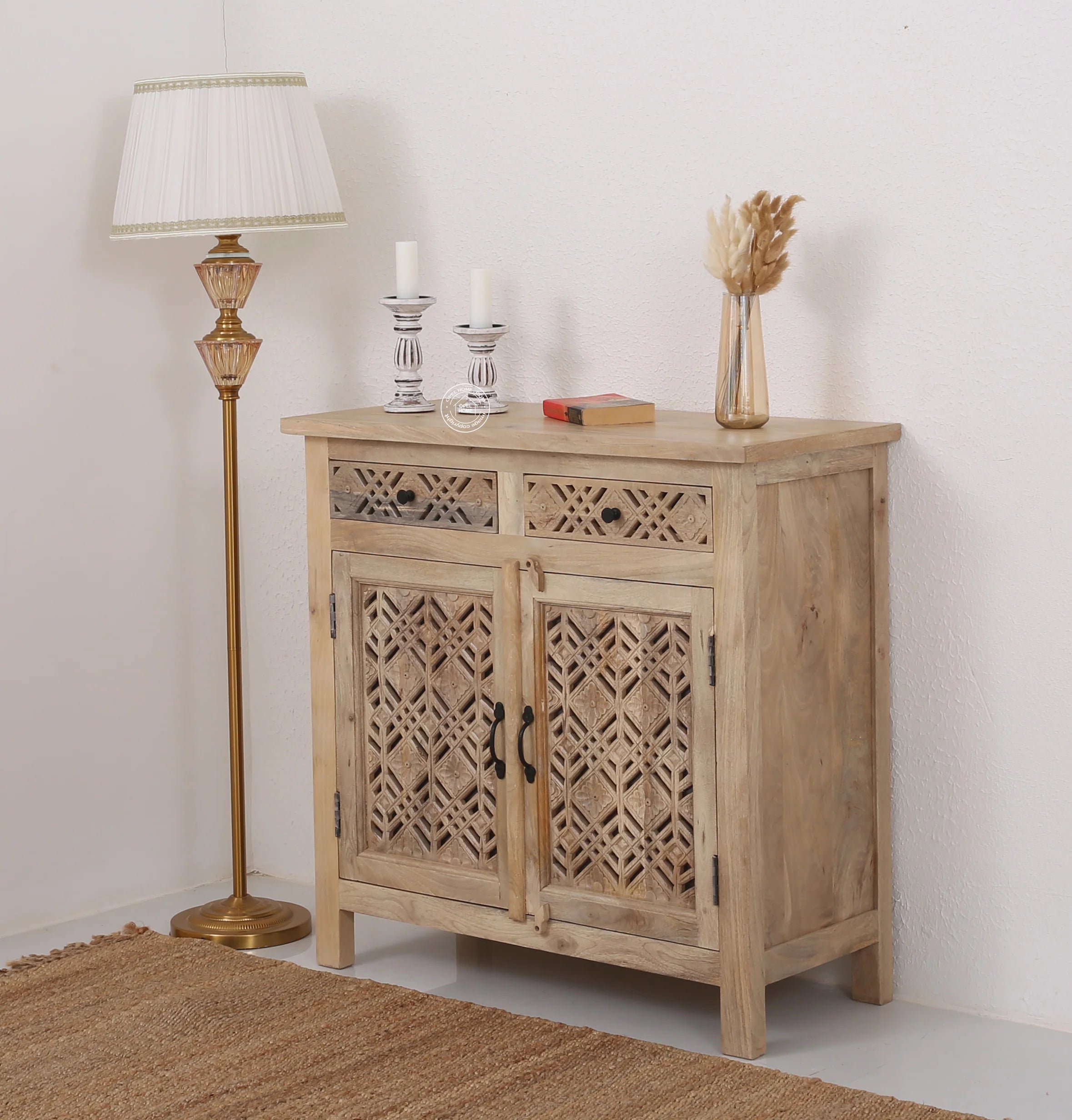 Delia wooden 2 door 2 drawer Sideboard (Multiple Colors Options)