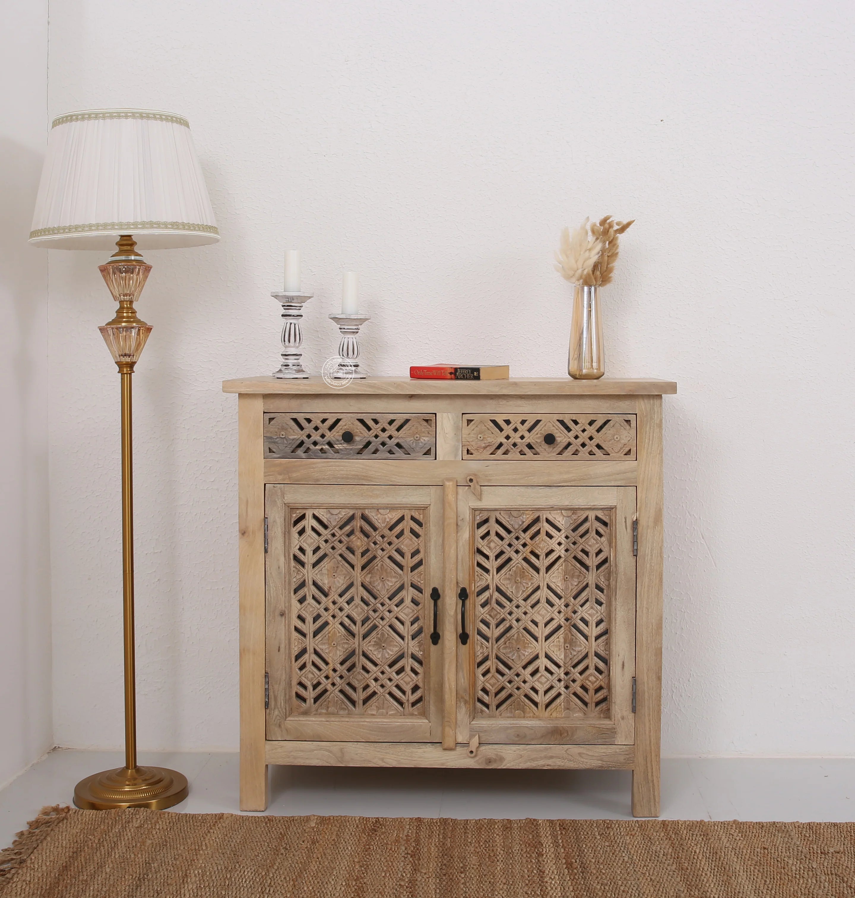 Delia wooden 2 door 2 drawer Sideboard (Multiple Colors Options)