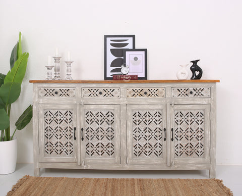 Delia wooden 4 door 4 drawer Sideboard (Multiple Colors Options).