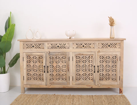 Delia wooden 4 door 4 drawer Sideboard (Multiple Colors Options).