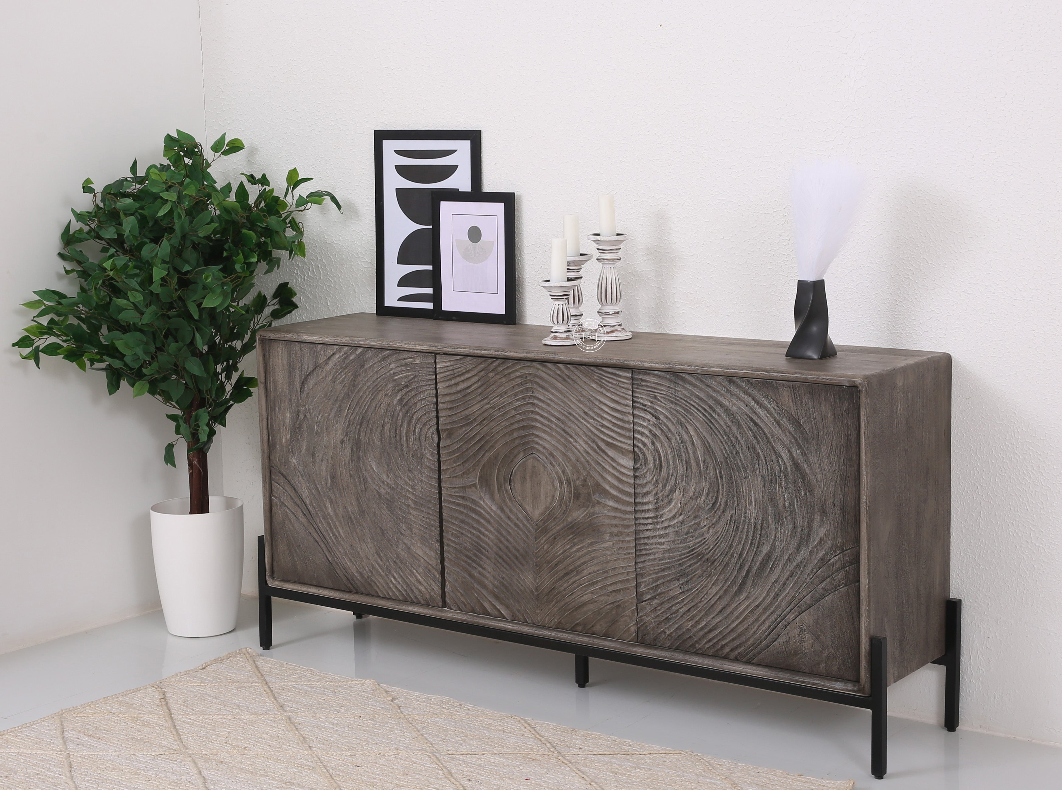Harley 3 door Wooden Sideboard