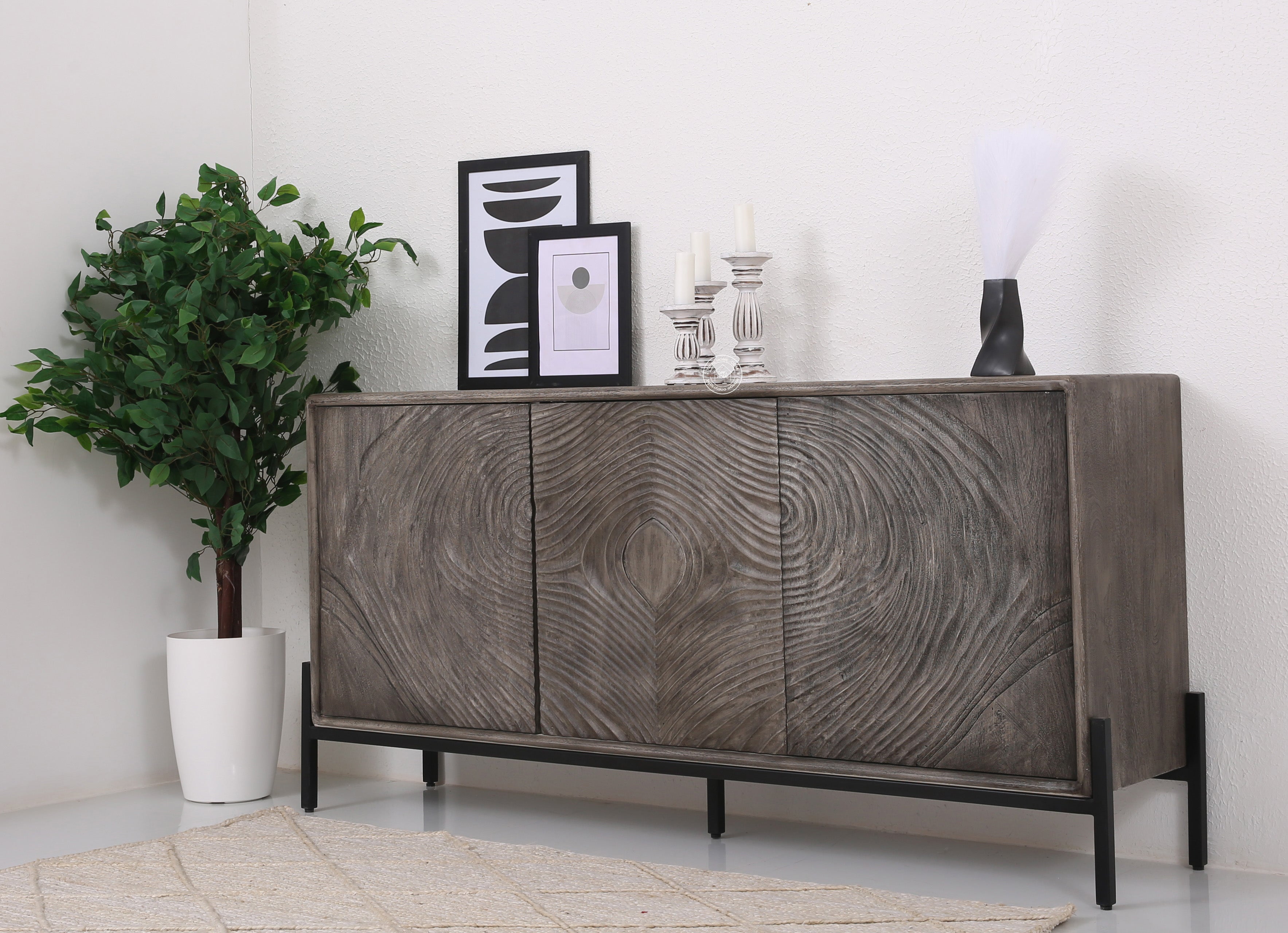 Harley 3 door Wooden Sideboard